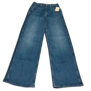 NWT Mother Denim Jean The Major Zip Sneak Wash Whatever You Want Size 28
